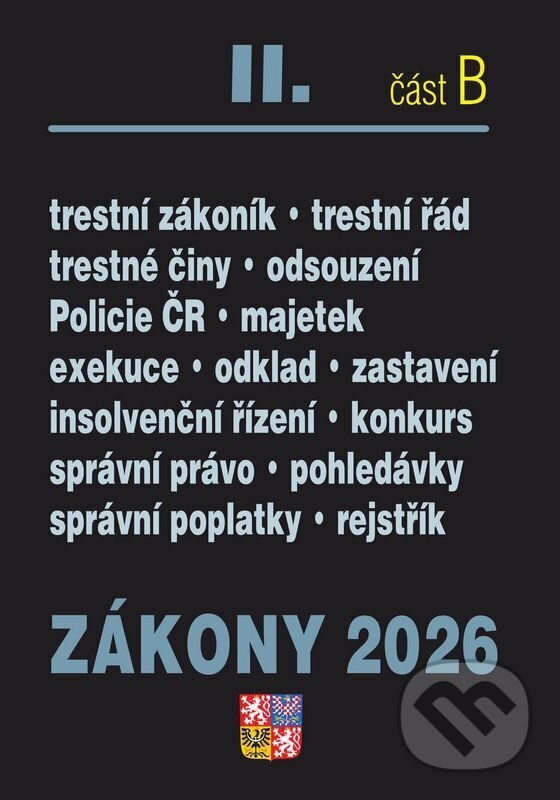 Kniha Zákony II/B 2026 Trestní právo