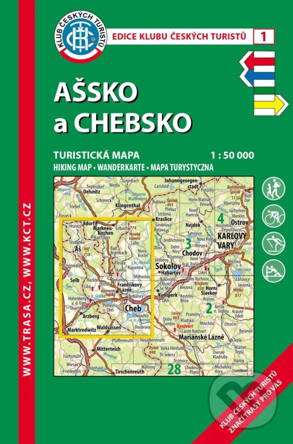 Levně KČT 1 Ašsko a Chebsko 1:50T Turistická mapa - kniha z kategorie Mapy Európy