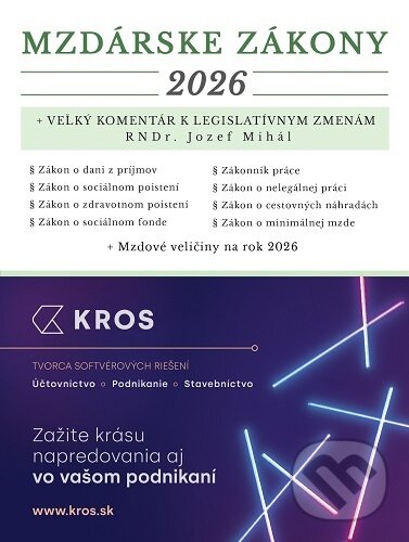 Levně Mzdárske zákony 2026 (Veľký komentár k legislatívnym zmenám) - kniha z kategorie Účtovníctvo a dane