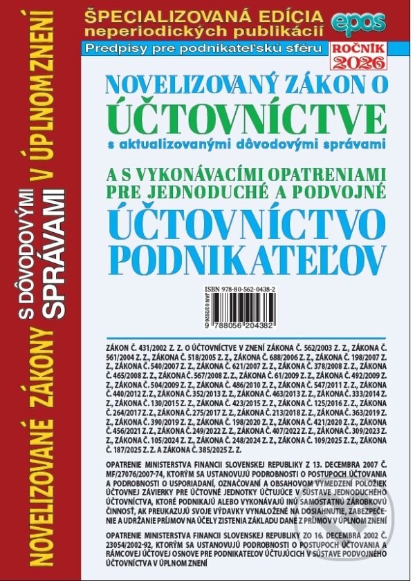 Levně Novelizovaný zákon o účtovníctve - kniha z kategorie Podnikanie