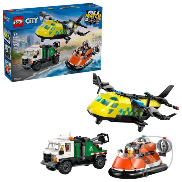 Levně LEGO® City 60505 Remix: Lietadlo, servisné vozidlo a vznášadlo - hra z kategorie City