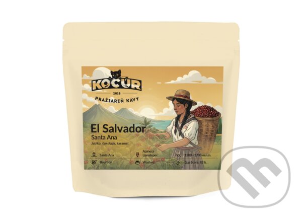 Kávy a čaje: El Salvador Santa Ana (Kocúr). Kocúr, 2026