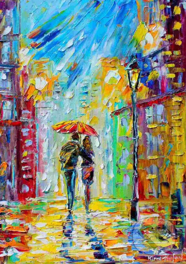 Levně Rainy Romance in the City - puzzle z kategorie Ostatné