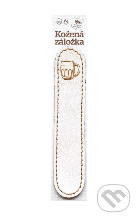 Levně Záložka obšitá Pivo (SK01 slonová kost)