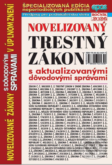 Levně Novelizovaný Trestný zákon - kniha z kategorie Právo