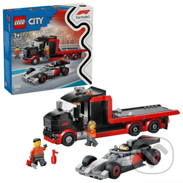 Levně LEGO® City 60493 Výstavný nákladiak F1® s pretekárskym autom Audi F1® - hra z kategorie City