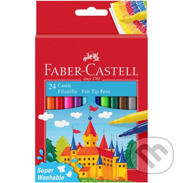 Levně Popisovače Fibre-Tip Castle 24 farebné