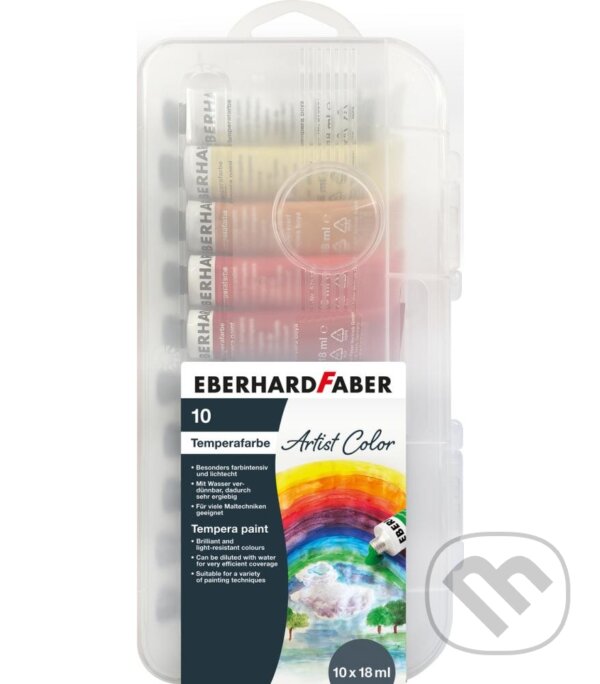 Levně Temperové farby v tube 10 farebné, 18 ml