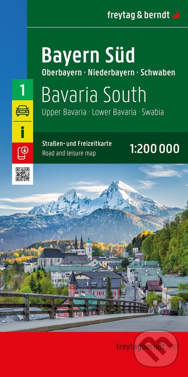 Levně Jižní Bavorsko 1:200 000 / automapa + volnočasová mapa