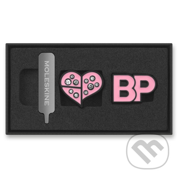 Ozdoba na zápisník Moleskine Blackpink černorůžová