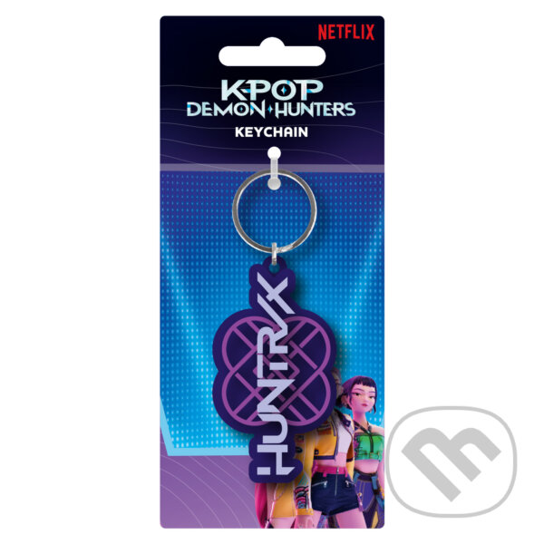 Levně Kľúčenka gumová K-pop Demon Hunters, logo Huntrix