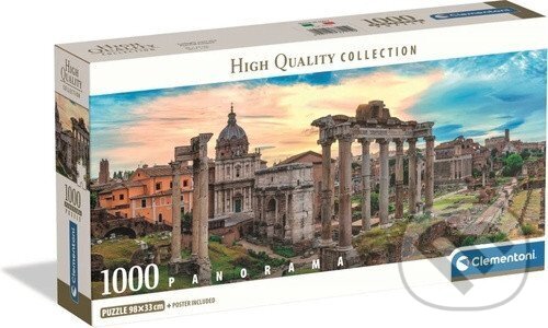Levně Panoramatické puzzle Soumrak nad věčným městem 1000 dílků - puzzle z kategorie Mestá a stavby