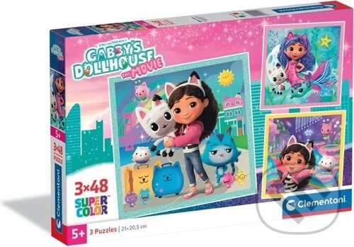 Puzzle Gábinin kouzelný domek 3×48 dílků CLEMENTONI