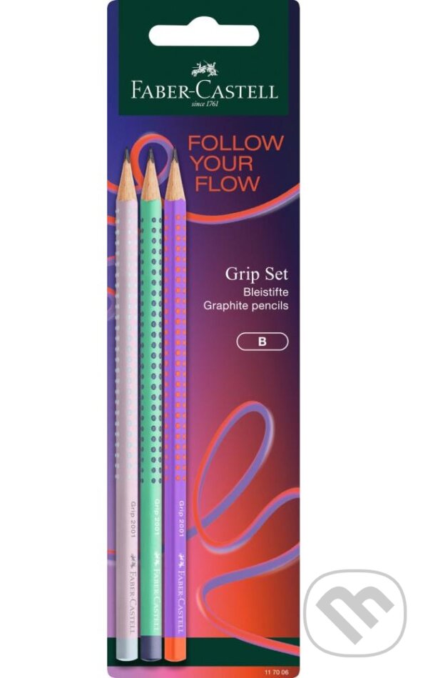 Levně xFlow Edition Grafitová ceruzka Grip, set 3 ks, BL