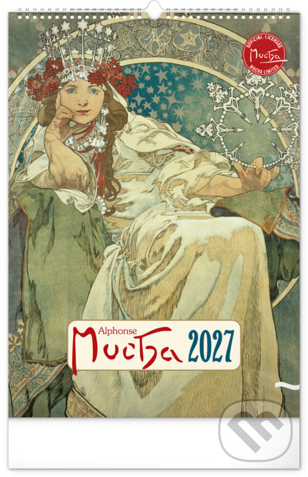 Levně NOTIQUE Nástenný kalendár Alphonse Mucha 2027 (univerzálne kalendárium)