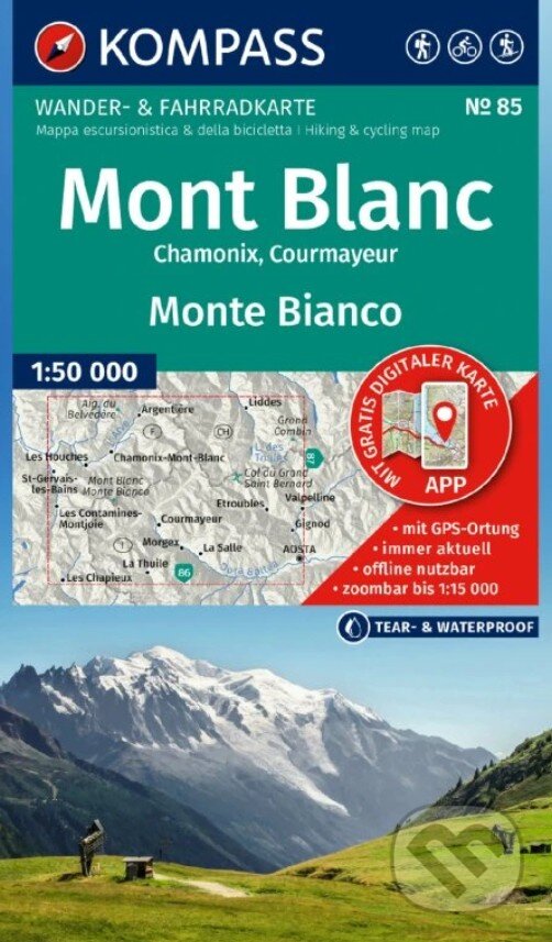 Levně Mont Blanc, Monte Bianco 1:50.000