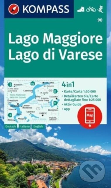 Levně Lago Maggiore, Lago di Varese 1: 50 000