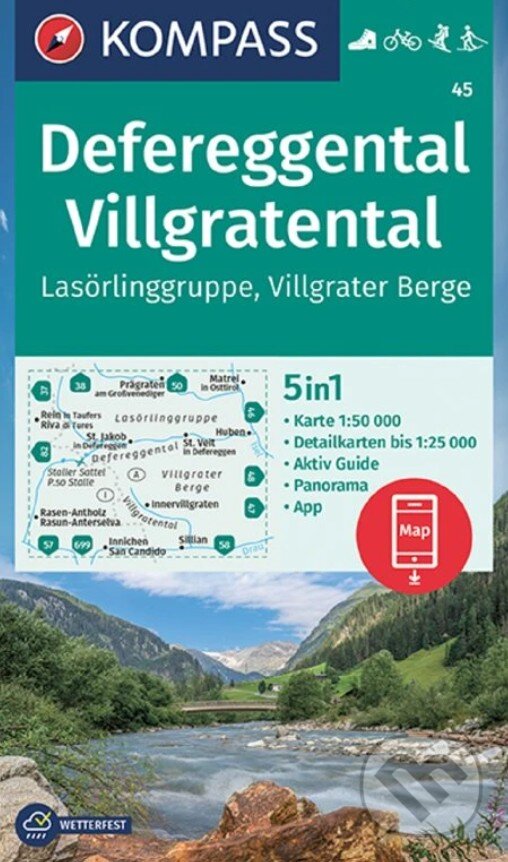 Levně Defereggental, Villgratental 1: 50 000