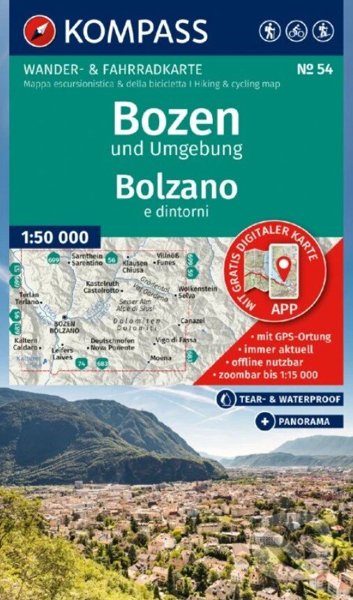 Levně Bozen und Umgebung 1: 50 000