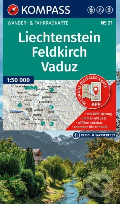 Levně Liechstenstein, Feldkirch, Vaduz 1: 50 000
