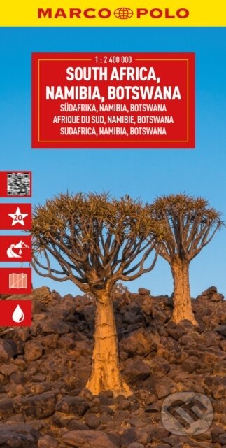 Levně Jižní Afrika, Namibie, Botswana 1:2 400 000 / cestovní mapa MARCO POLO - kniha z kategorie Mapy