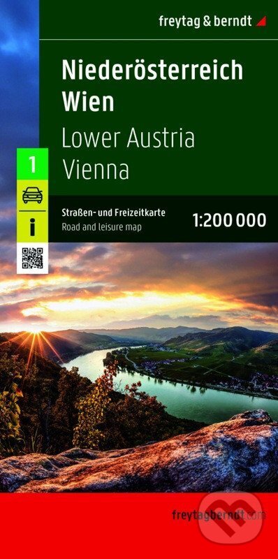 Levně Dolní Rakousko - Vídeň 1:200 000 / silniční a rekreační mapa