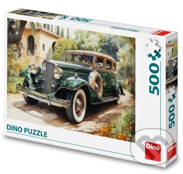 Levně Puzzle 500: Zelený Rolls-Royce - puzzle z kategorie Auto-moto