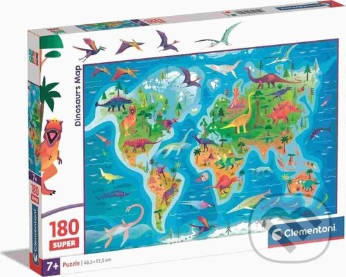 Puzzle: Puzzle Dinosauří mapa 180 dílků (Clementoni). Clementoni, 2026