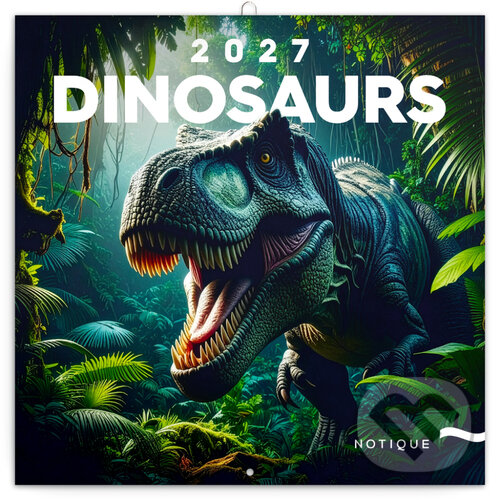 Levně NOTIQUE Nástenný poznámkový kalendár Dinosaurs 2027
