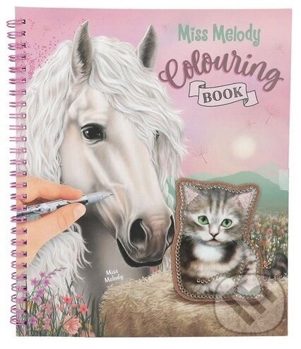 Levně Spirálová omaľovánka s nášivkou - Miss Melody (Miss Melody - Colouring Book) - kniha z kategorie Omaľovávanky