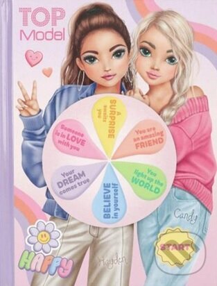 Levně Kreatívna omaľovánka s rozsvietiteľným kolom šťastia Top model - Hayden & Candy - kniha z kategorie Pre deti