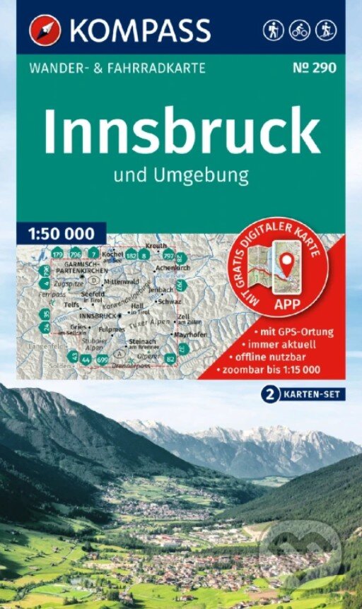 Levně Innsbruck und Umgebung (Set 2 mapy) 1: 50 000