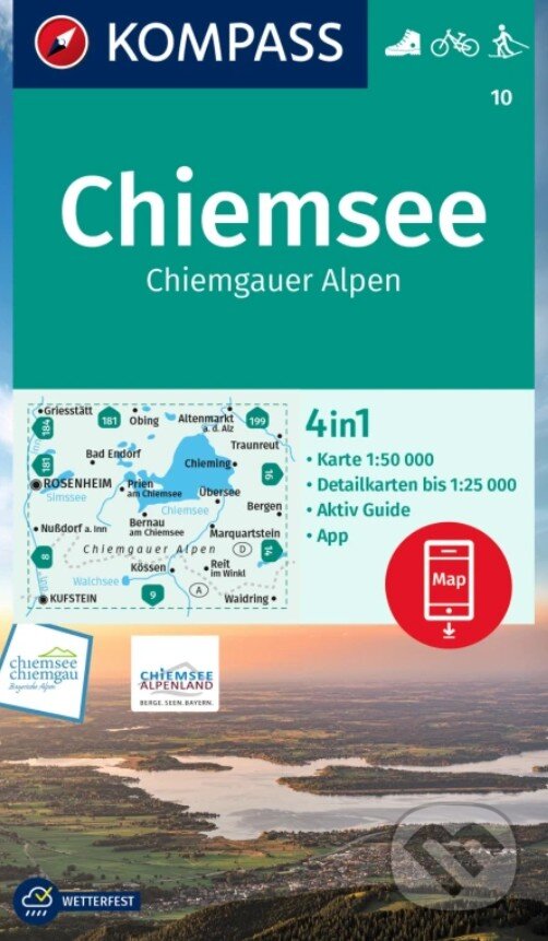 Levně Chiemsee, Chiemgauer Alpen 1: 50 000