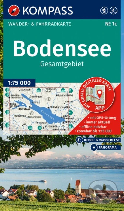 Levně Bodensee Gesamtgebiet 1: 75 000