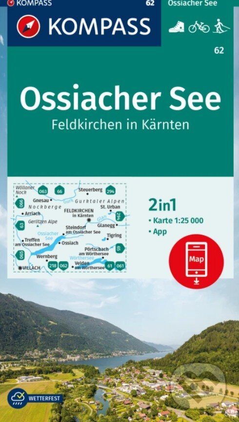 Levně Ossiacher See, Feldkirchen in Kärnten 1: 25 000