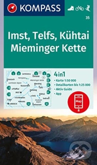 Levně Imst, Telfs, Kühtai, Mieminger Kette 1: 50 000