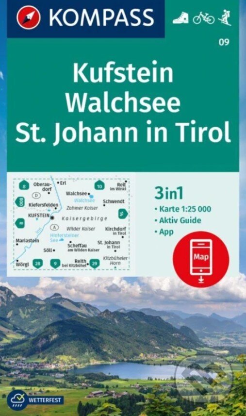 09 Kufstein, Walchsee, St. Johann in Tirol 1: 25 000