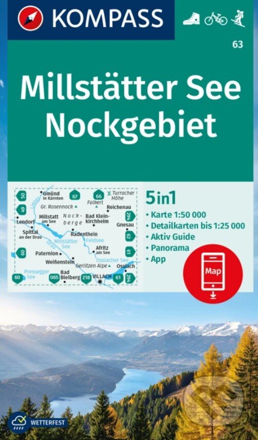63 Millstätter See, Nockgebiet 1: 50 000