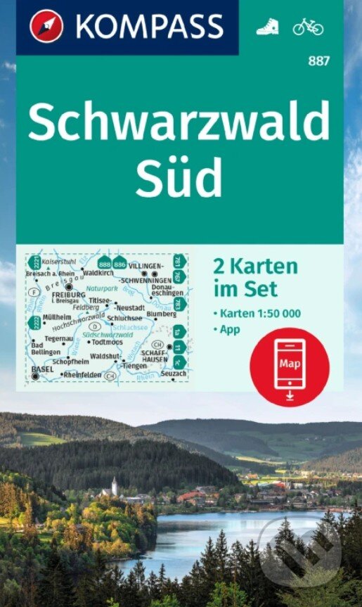 Levně 887 Schwarzwald Süd 1: 50 000