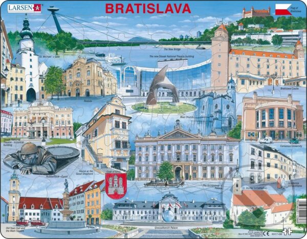 Levně Bratislava Souvenir (KH17-GB) - puzzle z kategorie Náučné puzzle