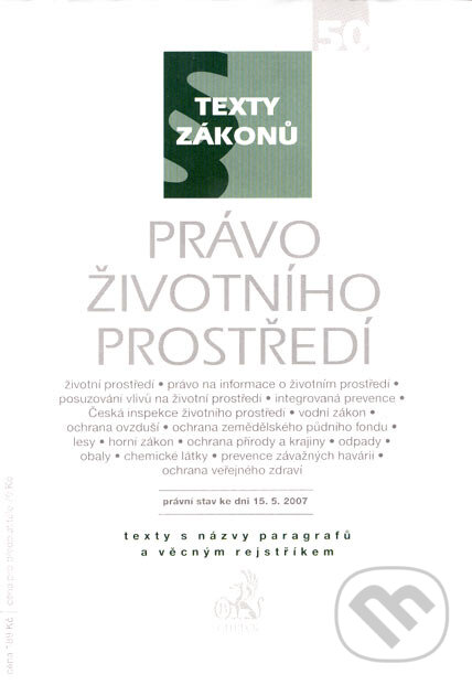 Kniha: Právo životního prostředí (C. H. Beck). C. H. Beck, 2007
