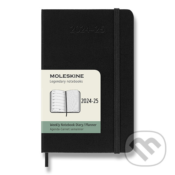 Moleskine – 18-mesačný týždenný plánovací diár 2026/2027 (čierny)
