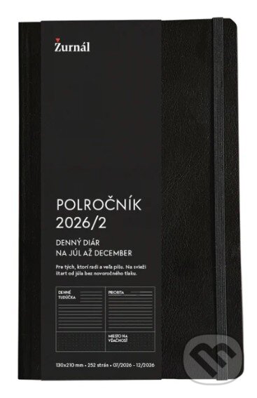 Levně Polročník 26/2 - diár na 2.polrok 2026 (Čierny) - kniha z kategorie Ostatné