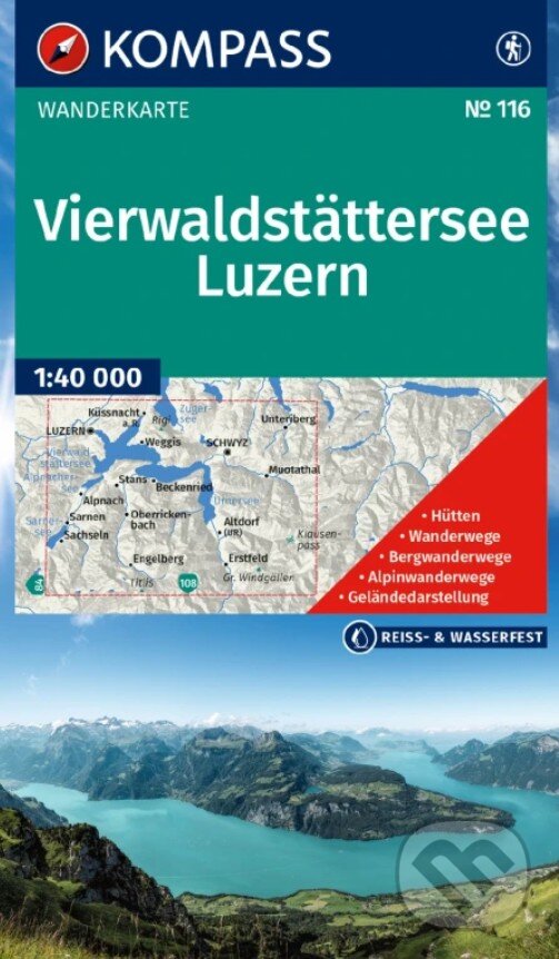 Levně 116 Vierwaldstättersee, Luzern 1: 40 000