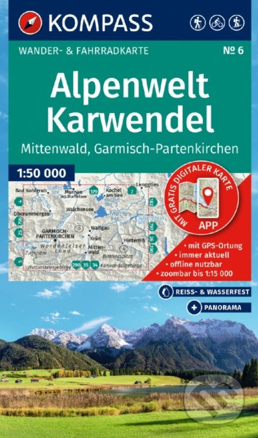 6 Alpenwelt Karwendel Mittenwald, Garmisch-Partenkirchen 1: 50 000