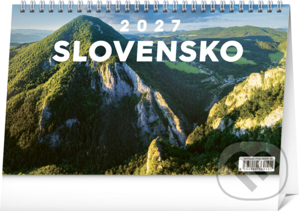 Notique stolní kalendář Slovensko 2027 (23,1 × 14,5 cm)