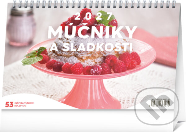 Notique stolní kalendář Moučníky a sladkosti 2027 (23,1 × 14,5 cm)