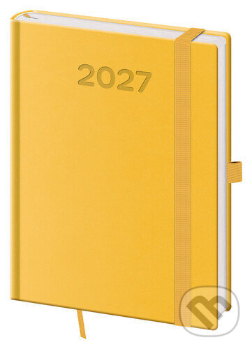 Denní diář 2027 Helma B6 Print Pop žlutý
