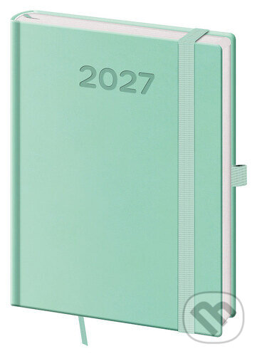 Denní diář 2027 Helma B6 Print Pop světle zelený