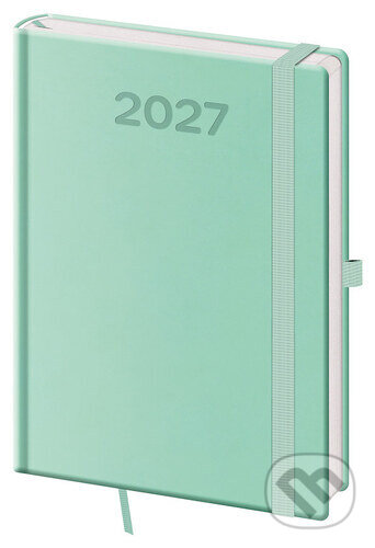 Denní diář 2027 Helma A5 Print Pop světle zelený